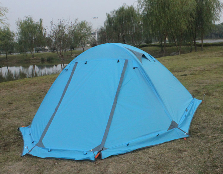 Cheap Goat Tents Flytop 2 layer 2 3 Person Outdoor Camping Tent 4 Season Aluminum Rod Hiking Beach Wafterproof Family Team Snow Skirt Car Tent Tents 